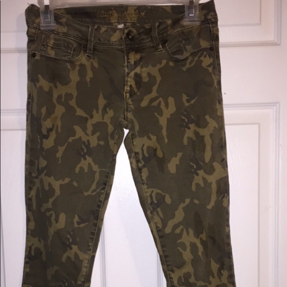 Size 3 camo print skinny jeans.